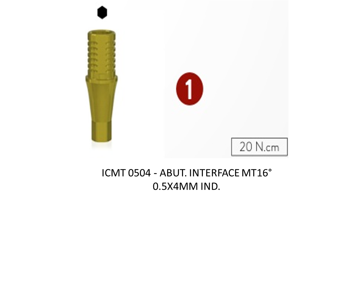 ABUT. INTERFACE MT16° 0.5X4MM IND.