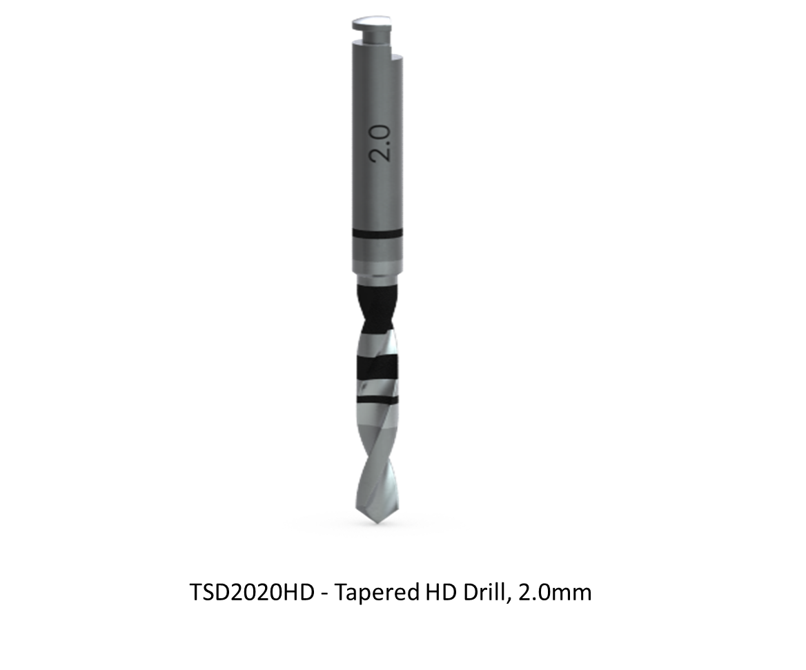 TAPERED HD DRILL, 2.0MM