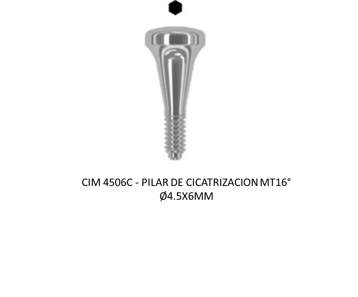 PILAR DE CICATRIZACION MT16° Ø4.5X6MM