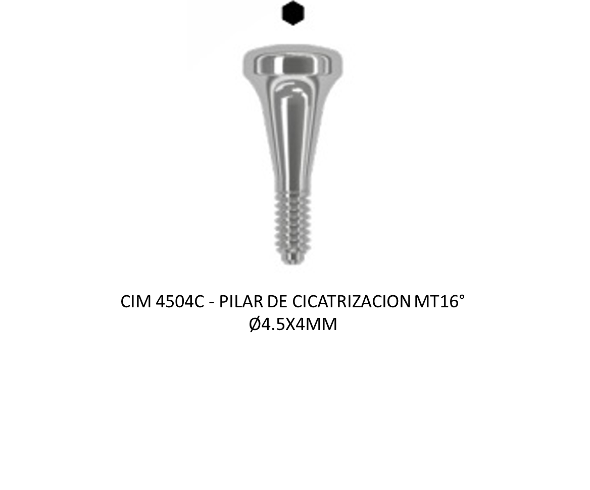 PILAR DE CICATRIZACION MT16° Ø4.5X4MM