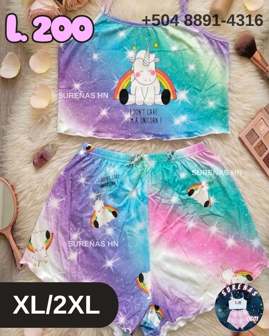 TALLA XL PIJAMA UNICORNIO
