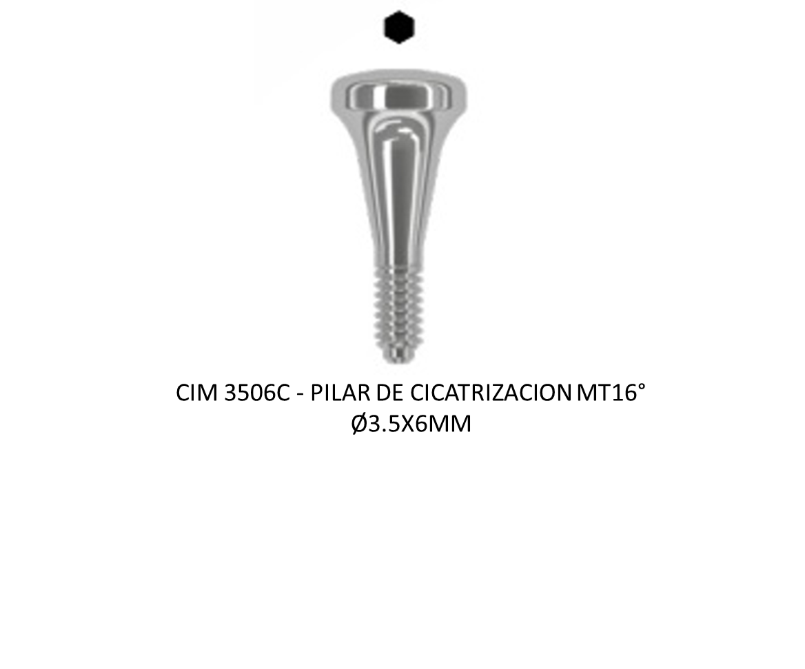 PILAR DE CICATRIZACION MT16° Ø3.5X6MM