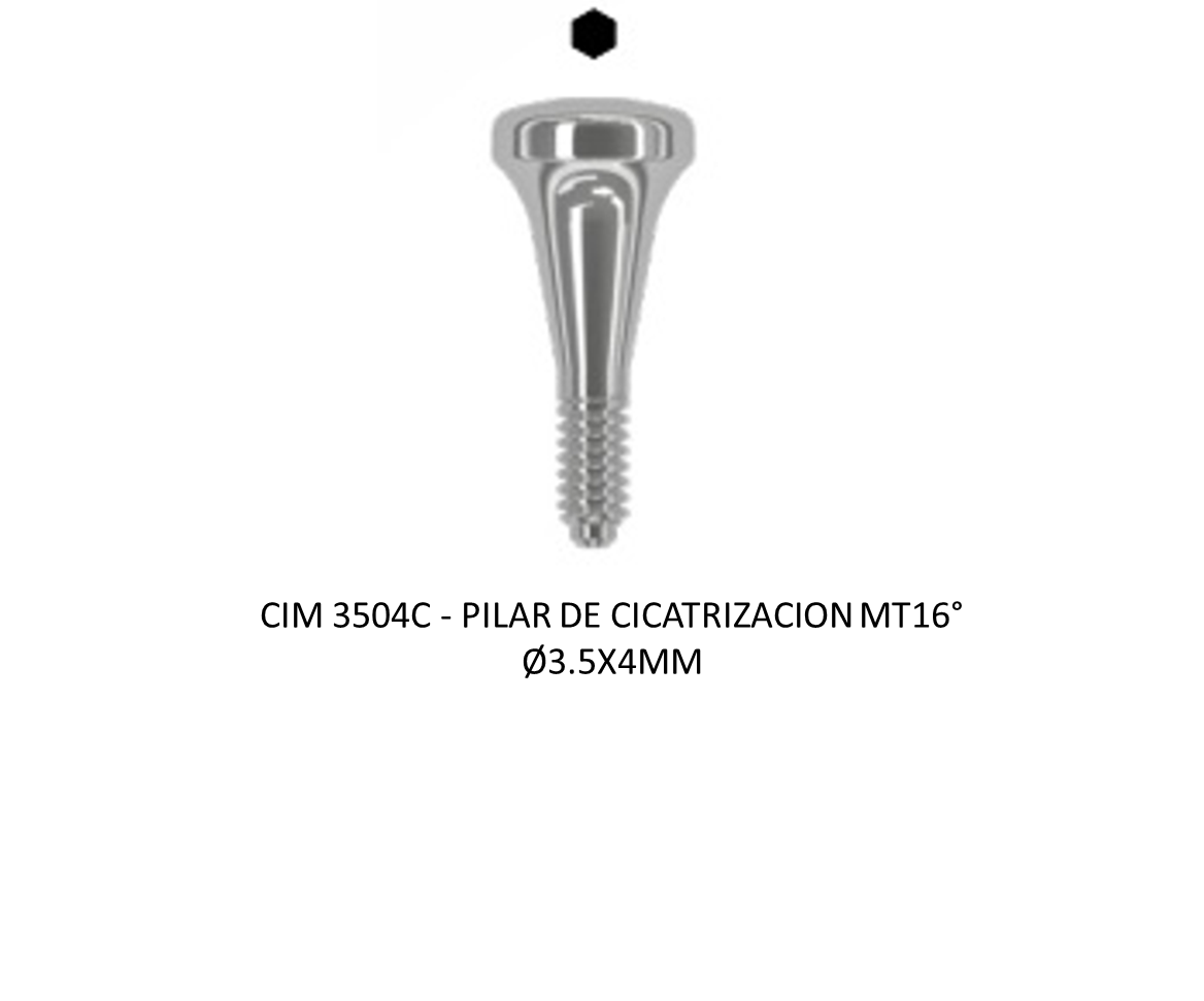 PILAR DE CICATRIZACION MT16° Ø3.5X4MM