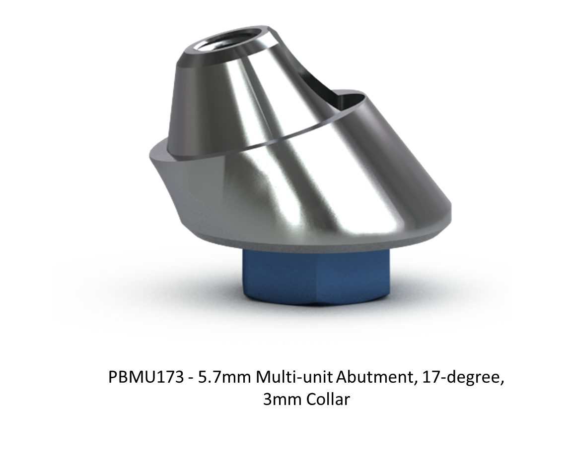 5.7MM MULTI-UNIT ABUTMENT, 17-DEGREE, 3MM COLLAR