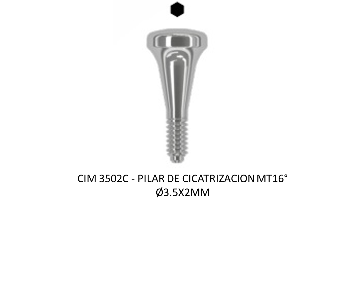 PILAR DE CICATRIZACION MT16° Ø3.5X2MM