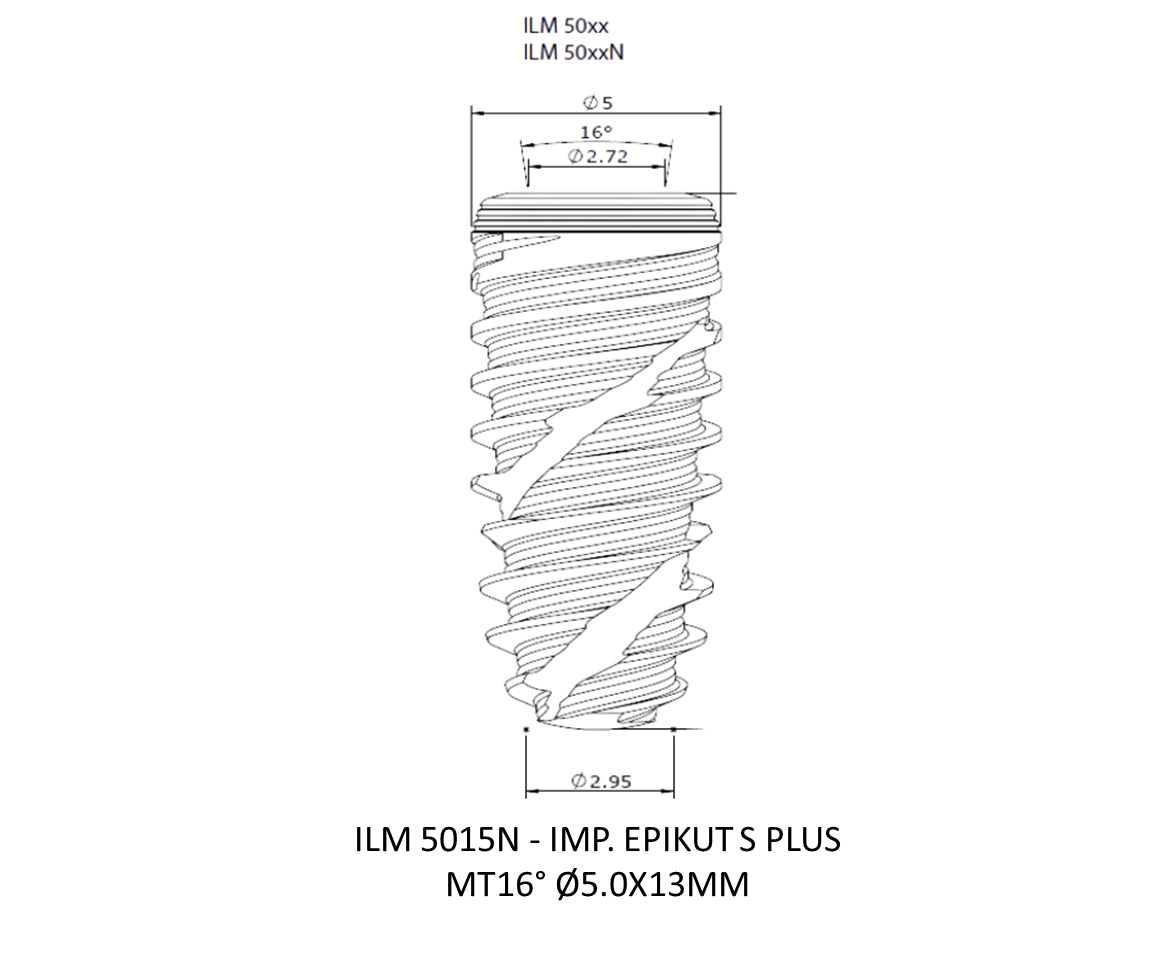 IMP. EPIKUT S PLUS MT16° Ø5.0X13MM