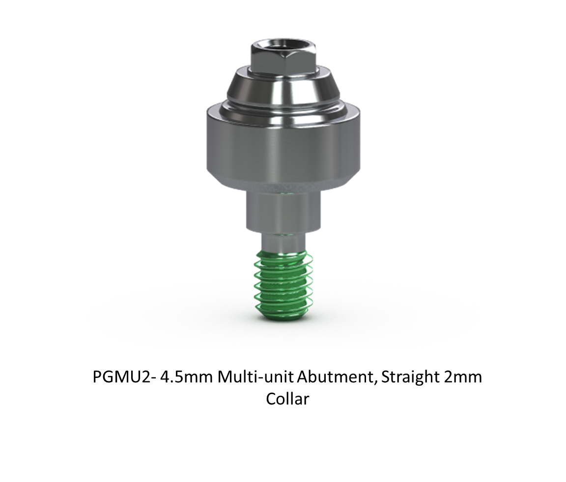 4.5MM MULTI-UNIT ABUTMENT, STRAIGHT 2MM COLLAR
