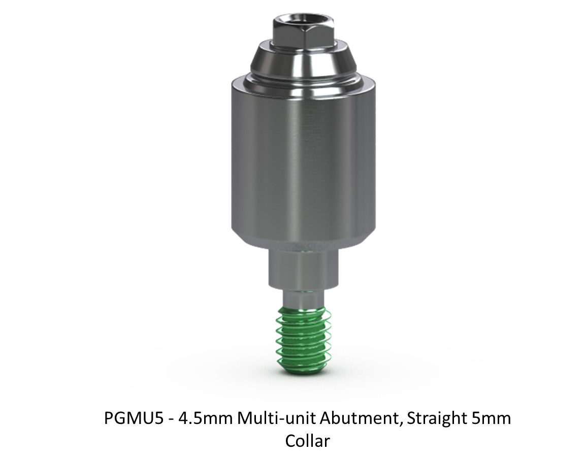 4.5MM MULTI-UNIT ABUTMENT, STRAIGHT 5MM COLLAR