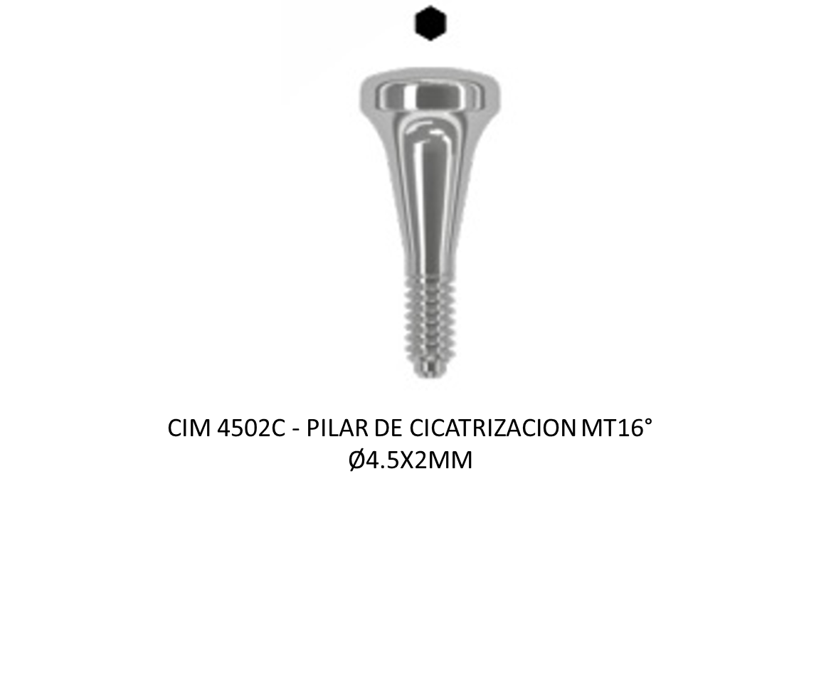 PILAR DE CICATRIZACION MT16° Ø4.5X2MM