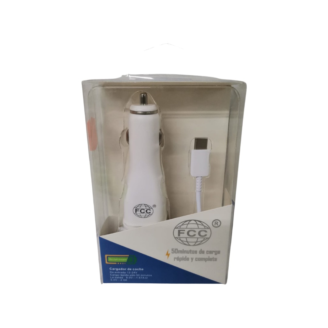 Cargador para carro Tipo-C FCC 50 Minutos