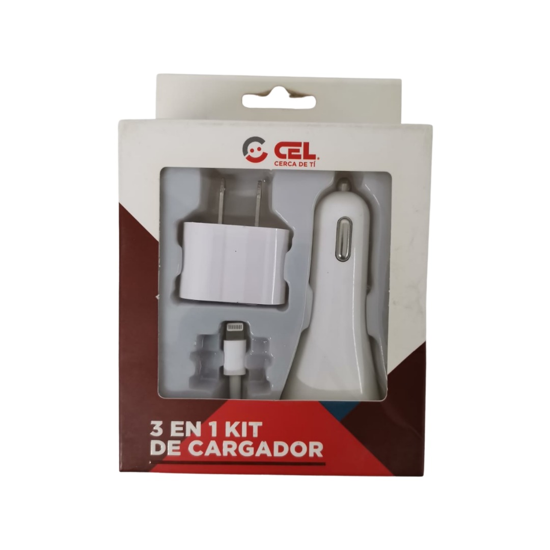 Cargador iPhone CEL 3 en 1