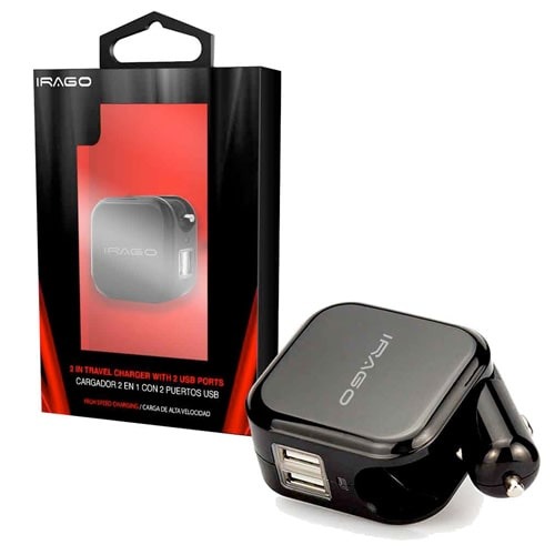 Adaptador para pared y carro IRAGO 2EN1 8000