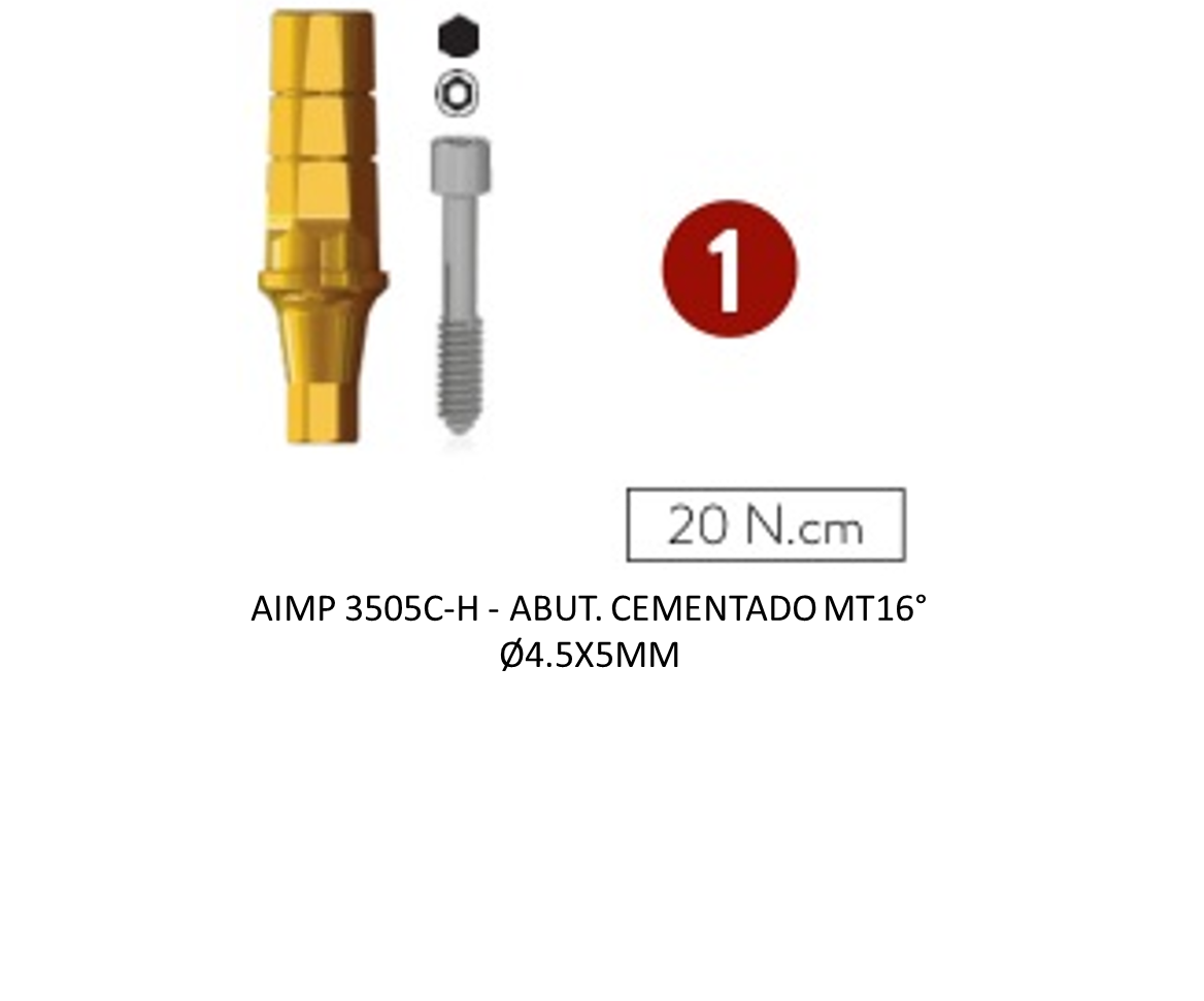 ABUT. CEMENTADO MT16° Ø3.5X5MM