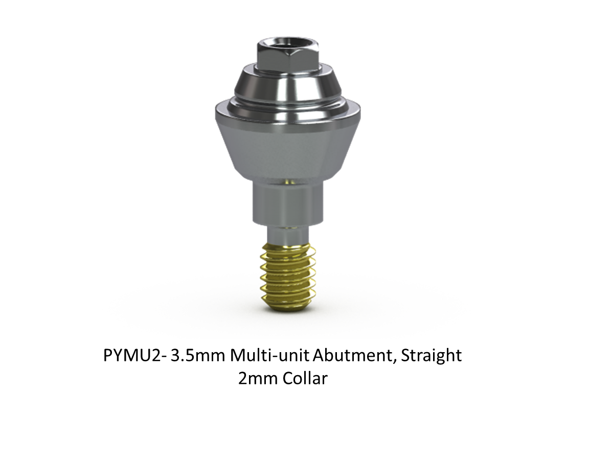 3.5MM MULTI-UNIT ABUTMENT, STRAIGHT 2MM COLLAR