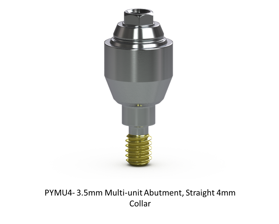 3.5MM MULTI-UNIT ABUTMENT, STRAIGHT 4MM COLLAR